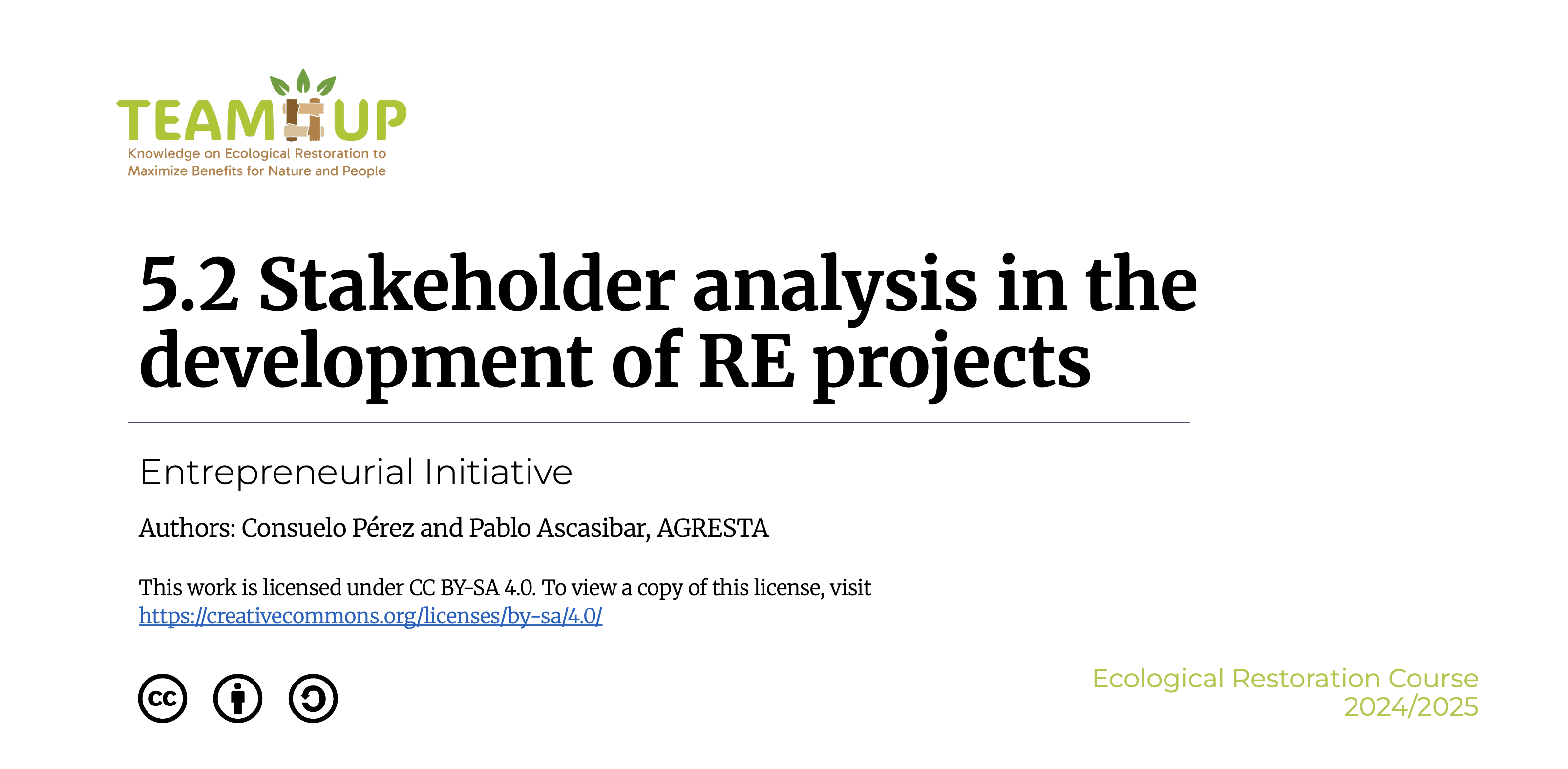 Stakeholder Analysis in RE Project Development - Presentation