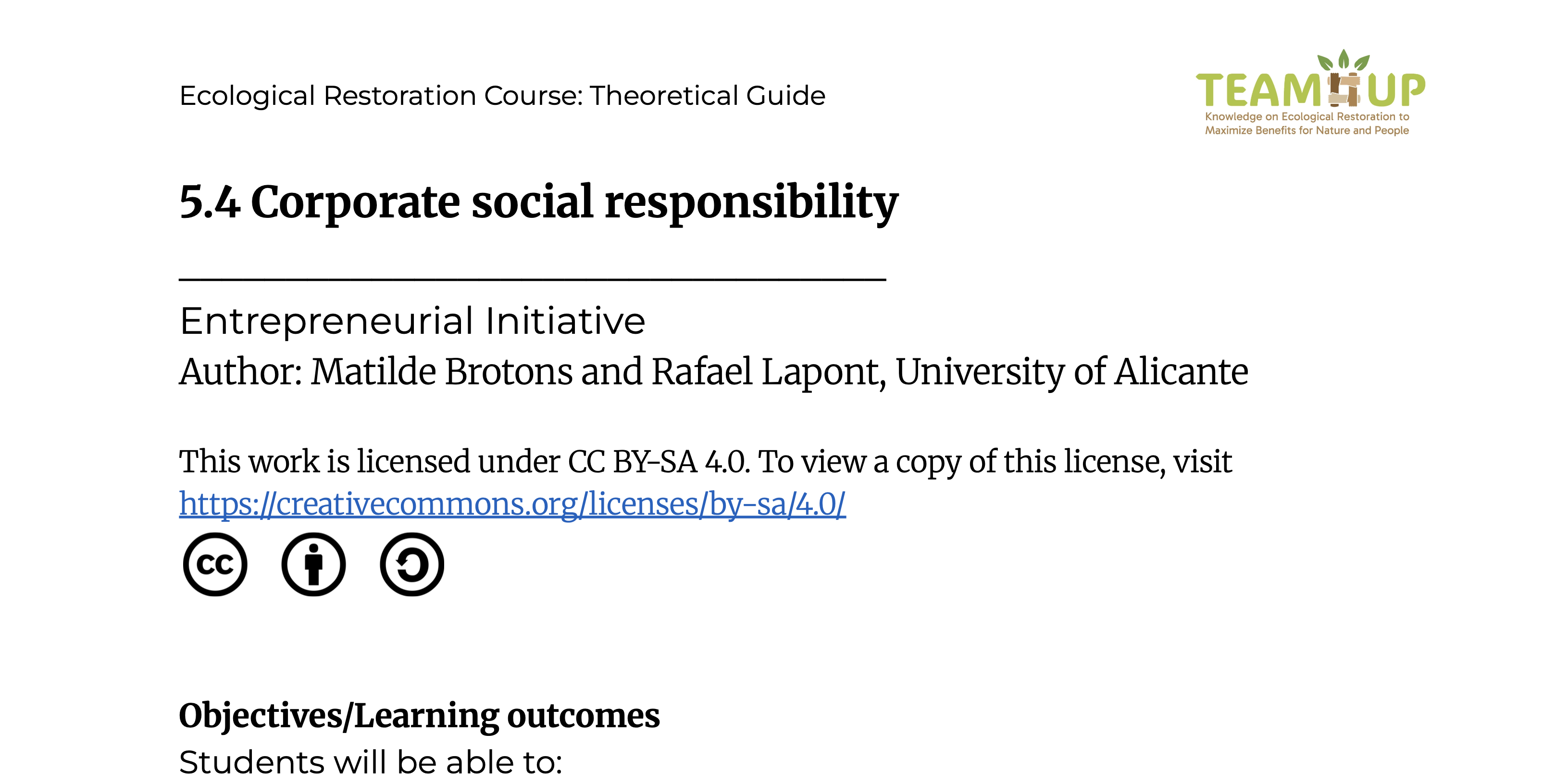 Corporate Social Responsibility - Theoretical Guide