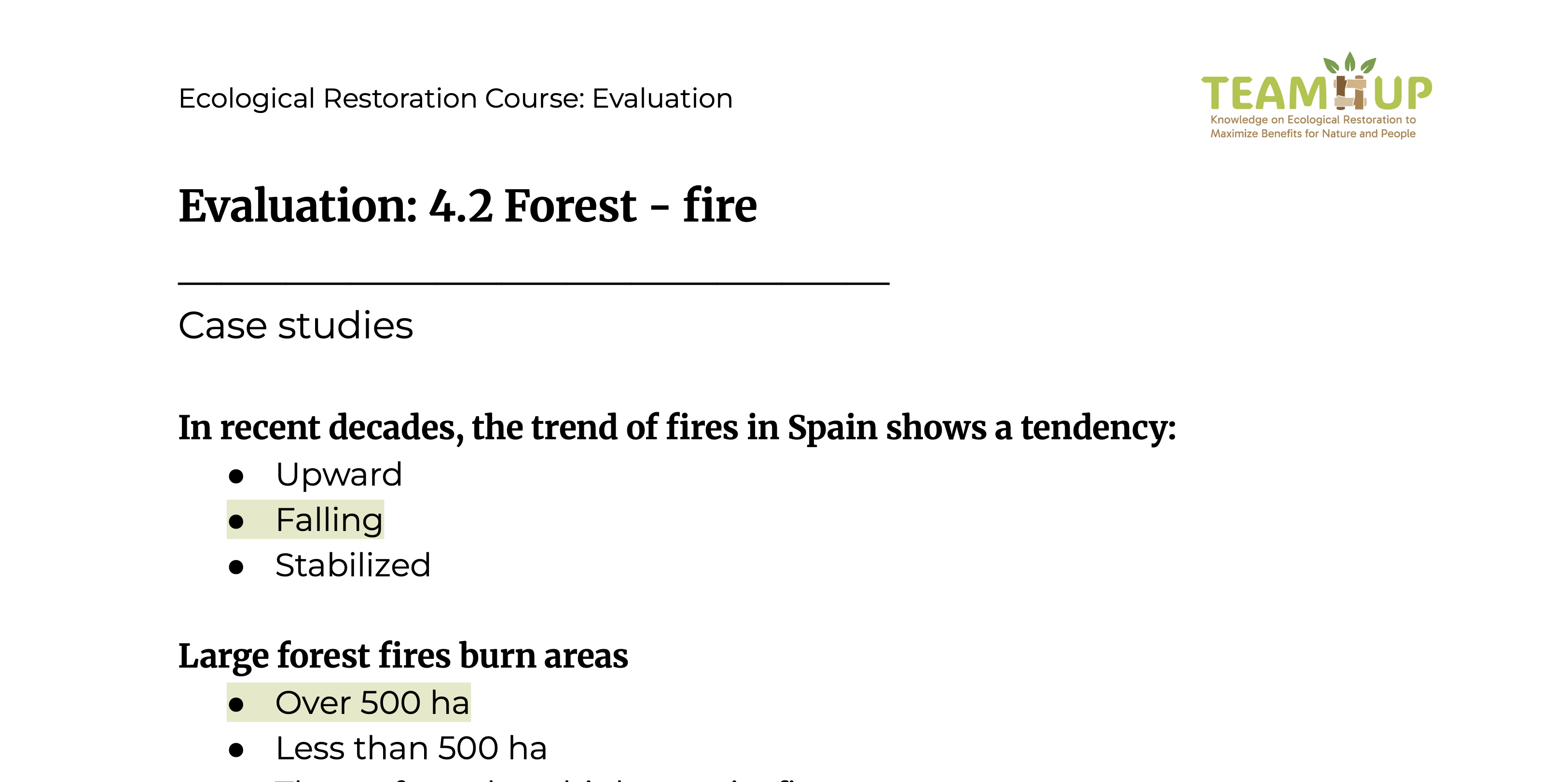Forest Fire - Evaluation