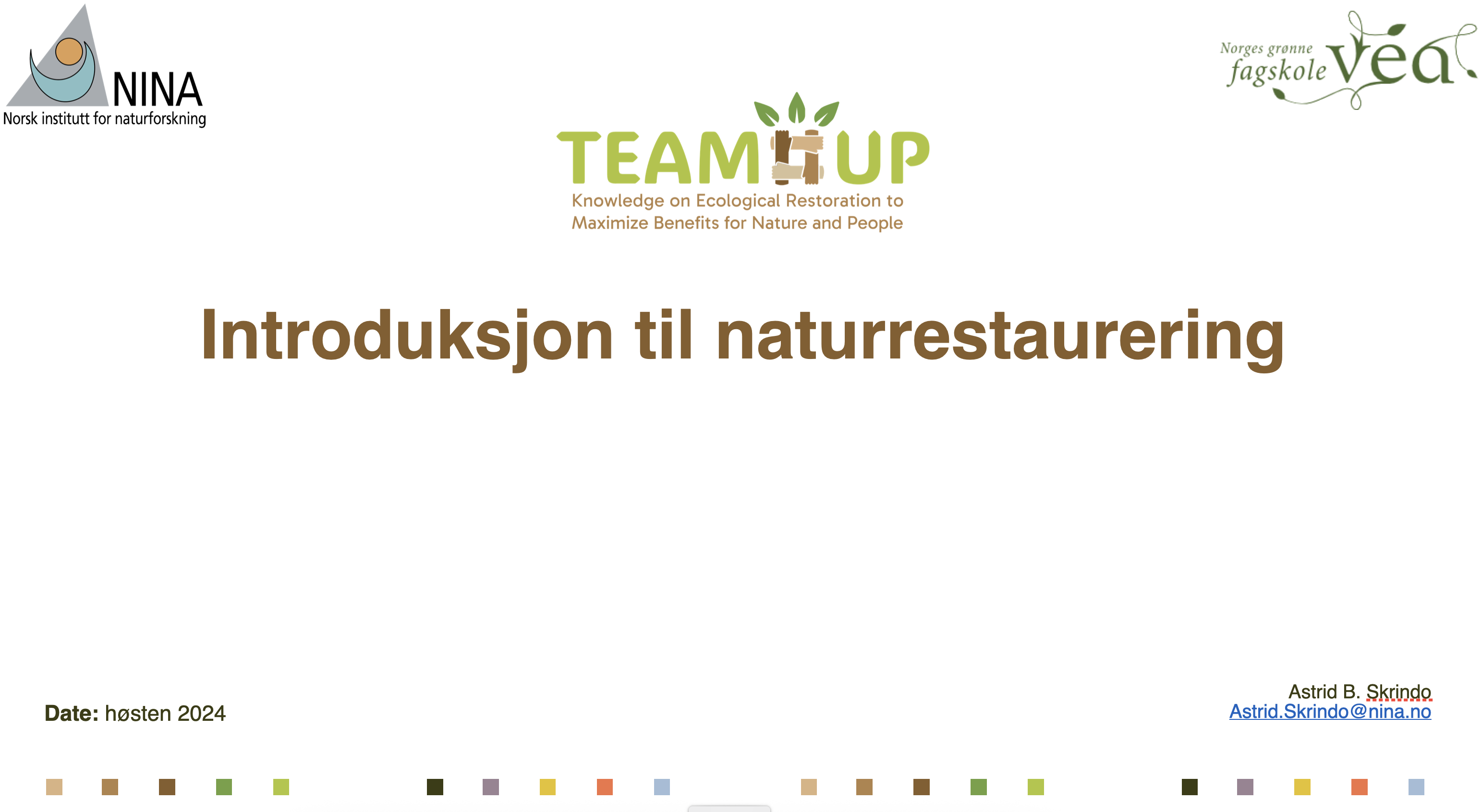Naturrestaurering - Introduksjon