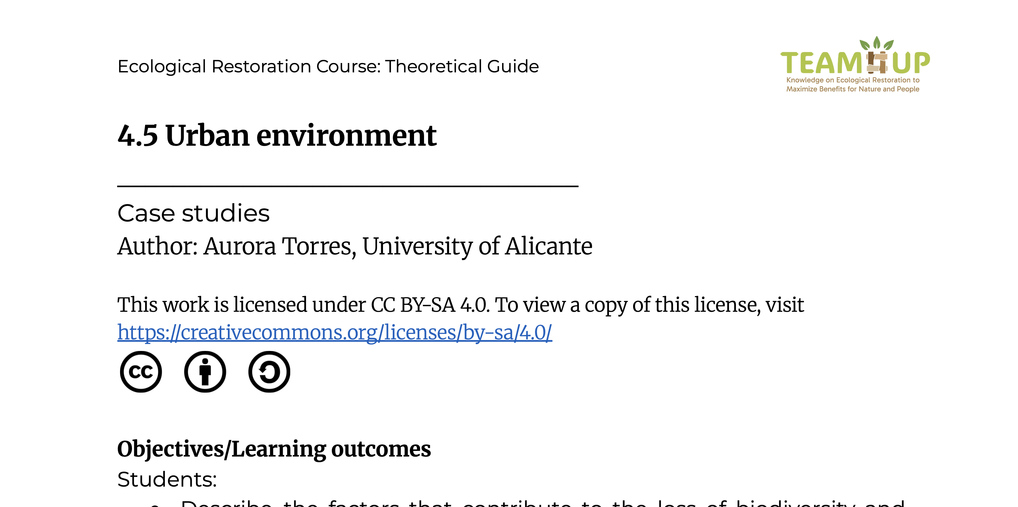 Urban Environments - Theoretical Guide