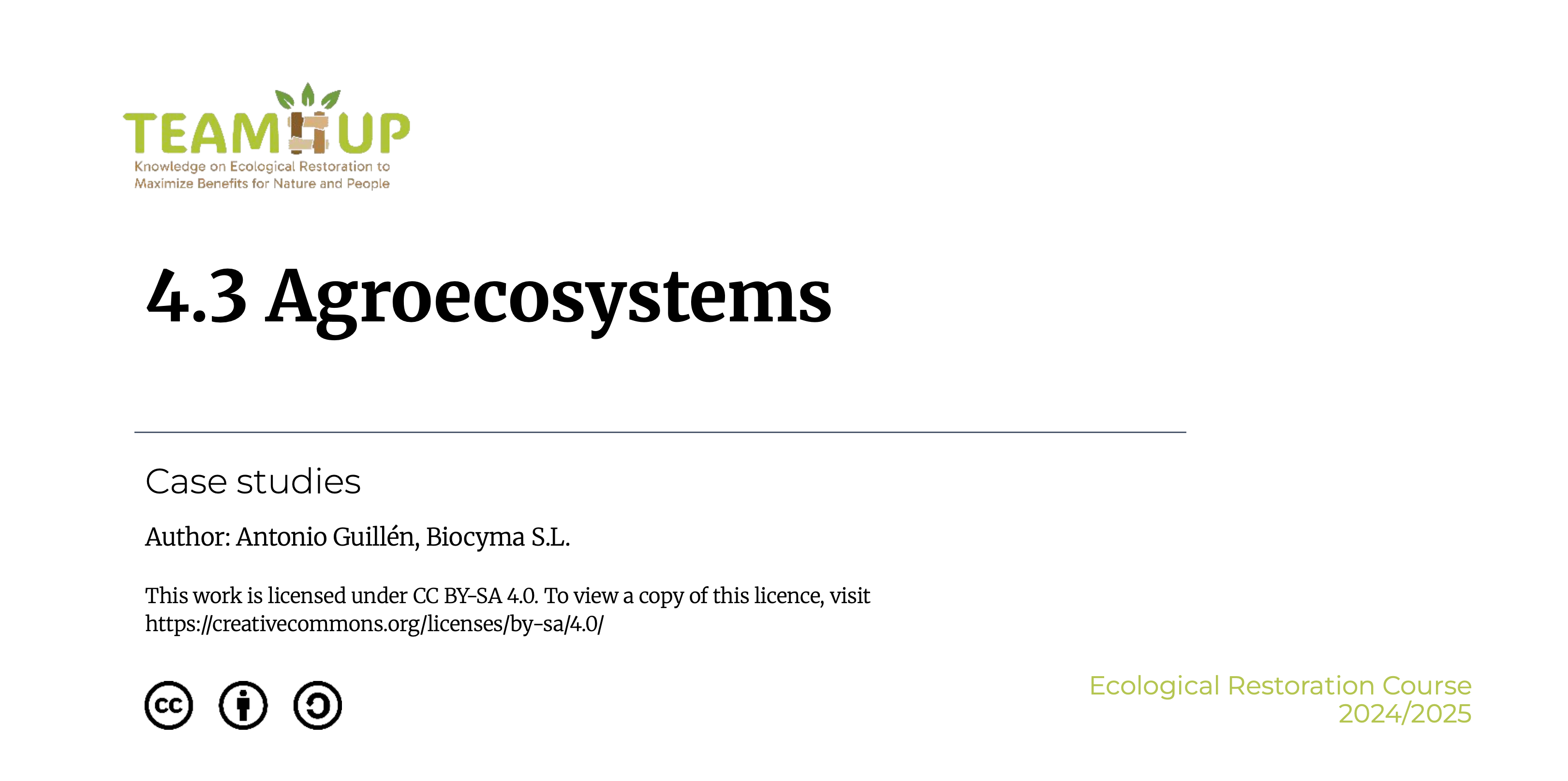 Agroecosystems - Presentation