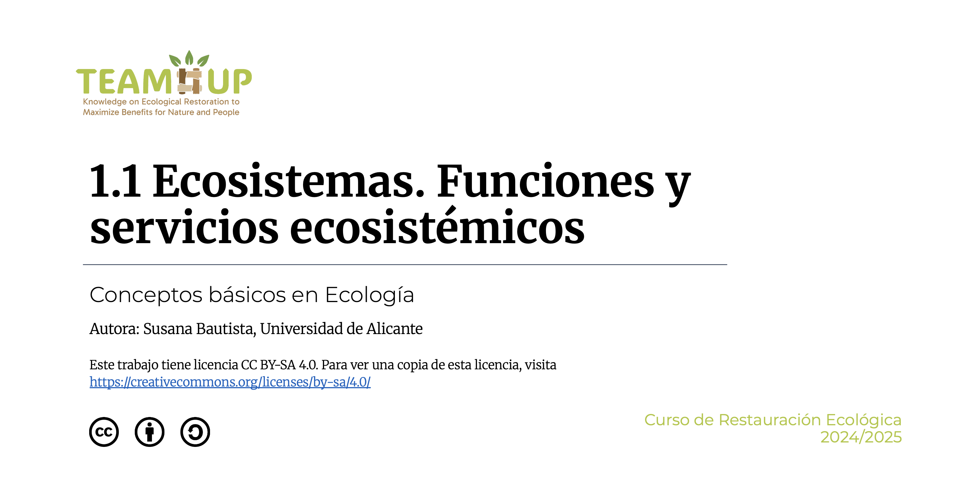 Ecosistemas. Funciones y servicios ecosistémicos - Presentación