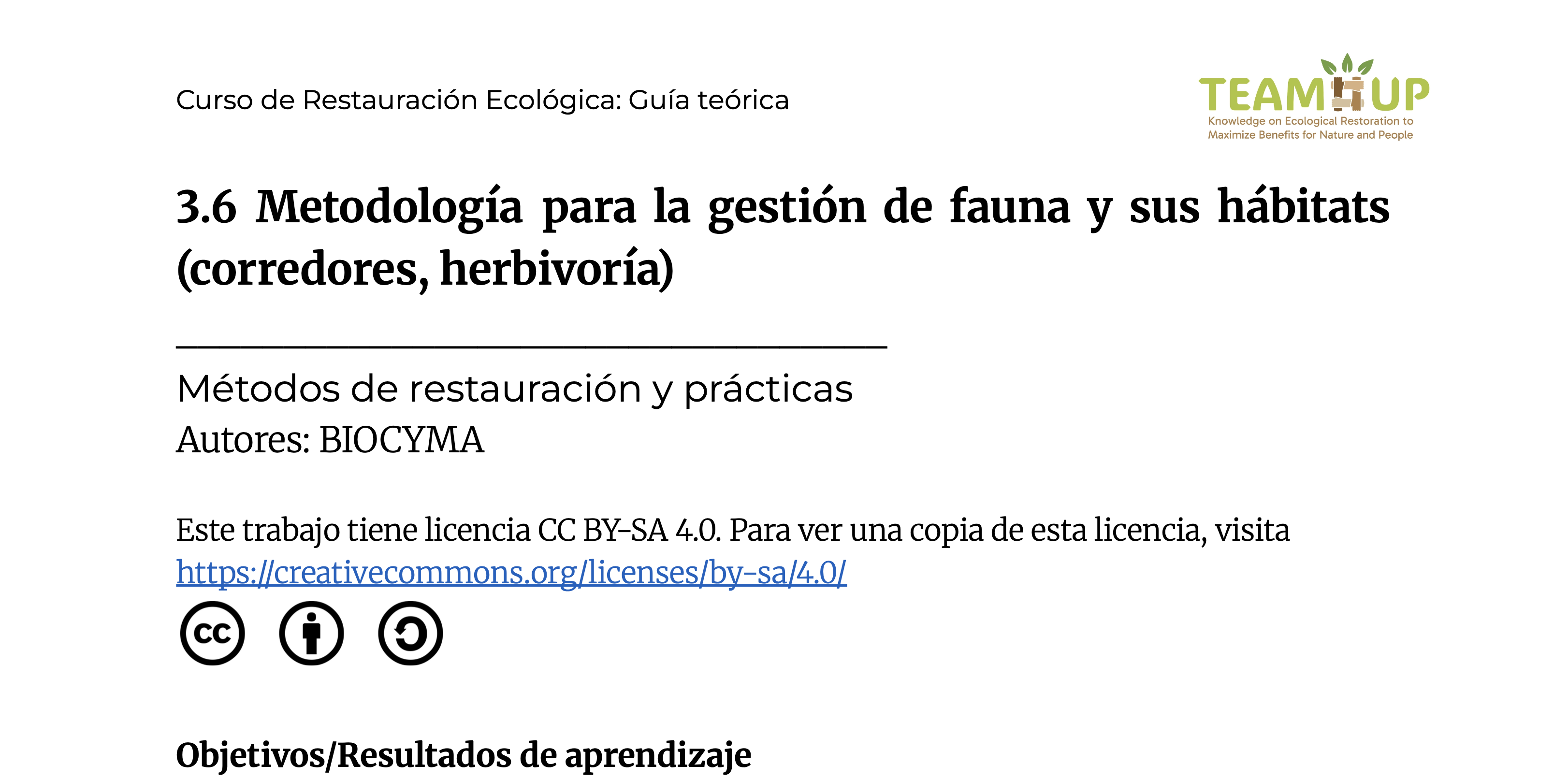 Metodología para la gestión de fauna y sus hábitats - Guía teórica