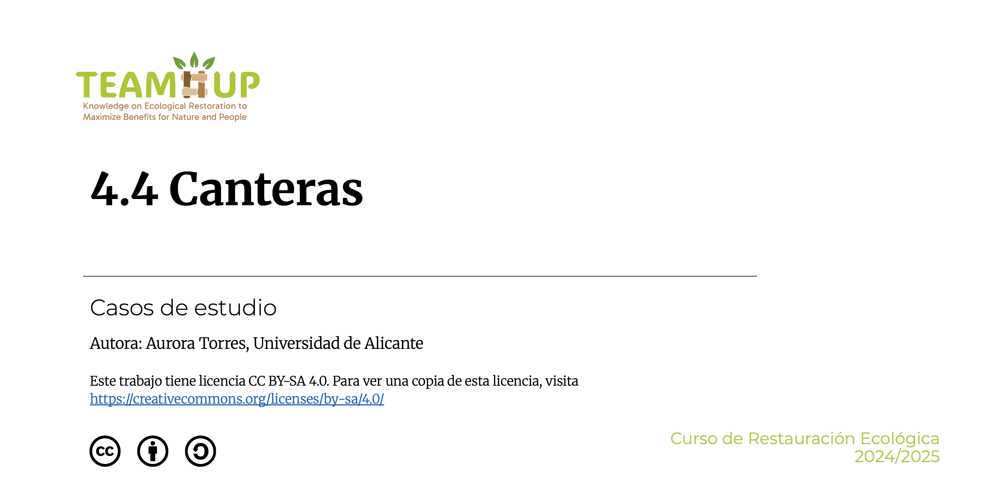 Canteras - Presentación