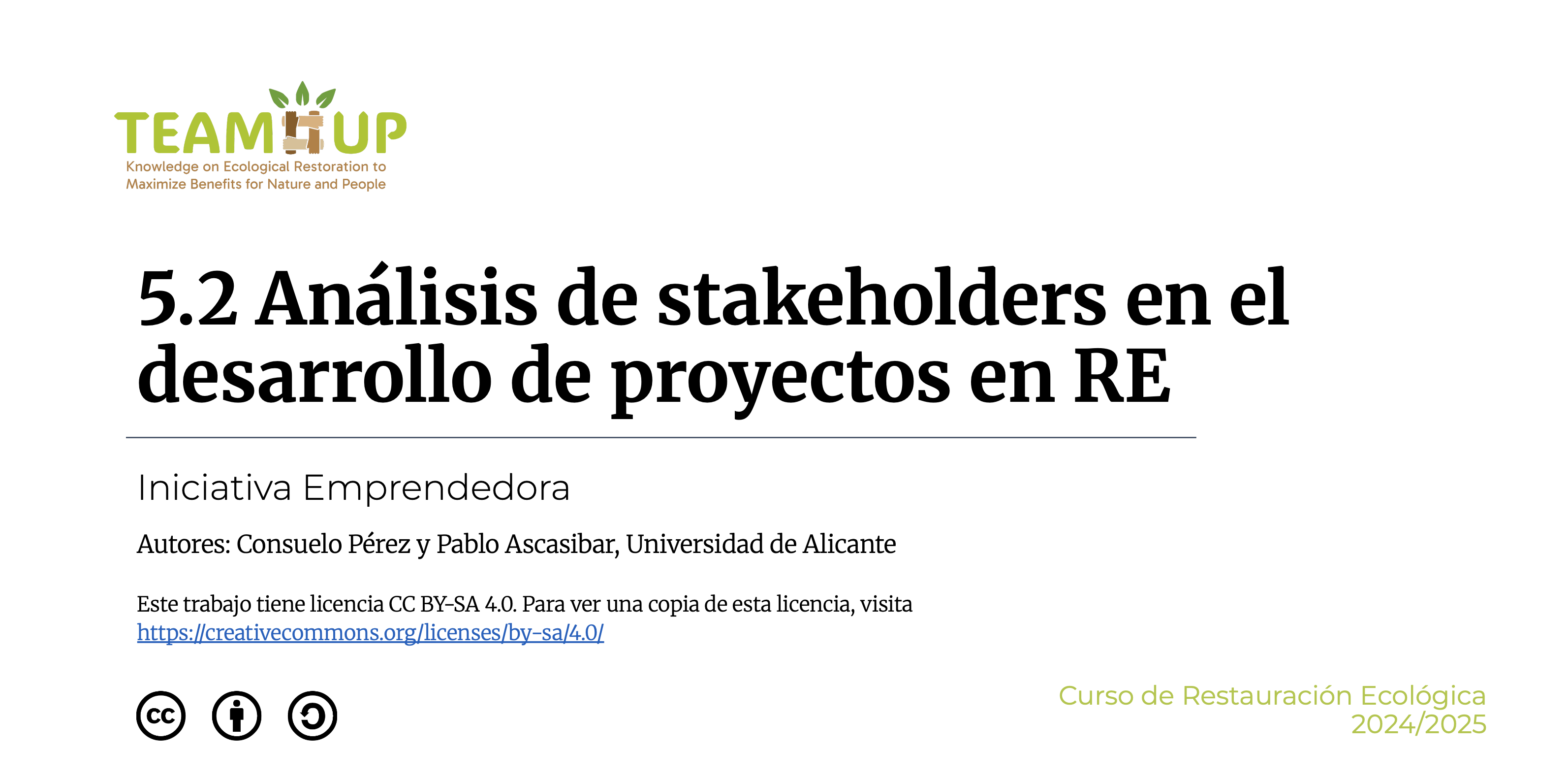 Análisis de stakeholders en el desarrollo de proyectos en RE - Presentación
