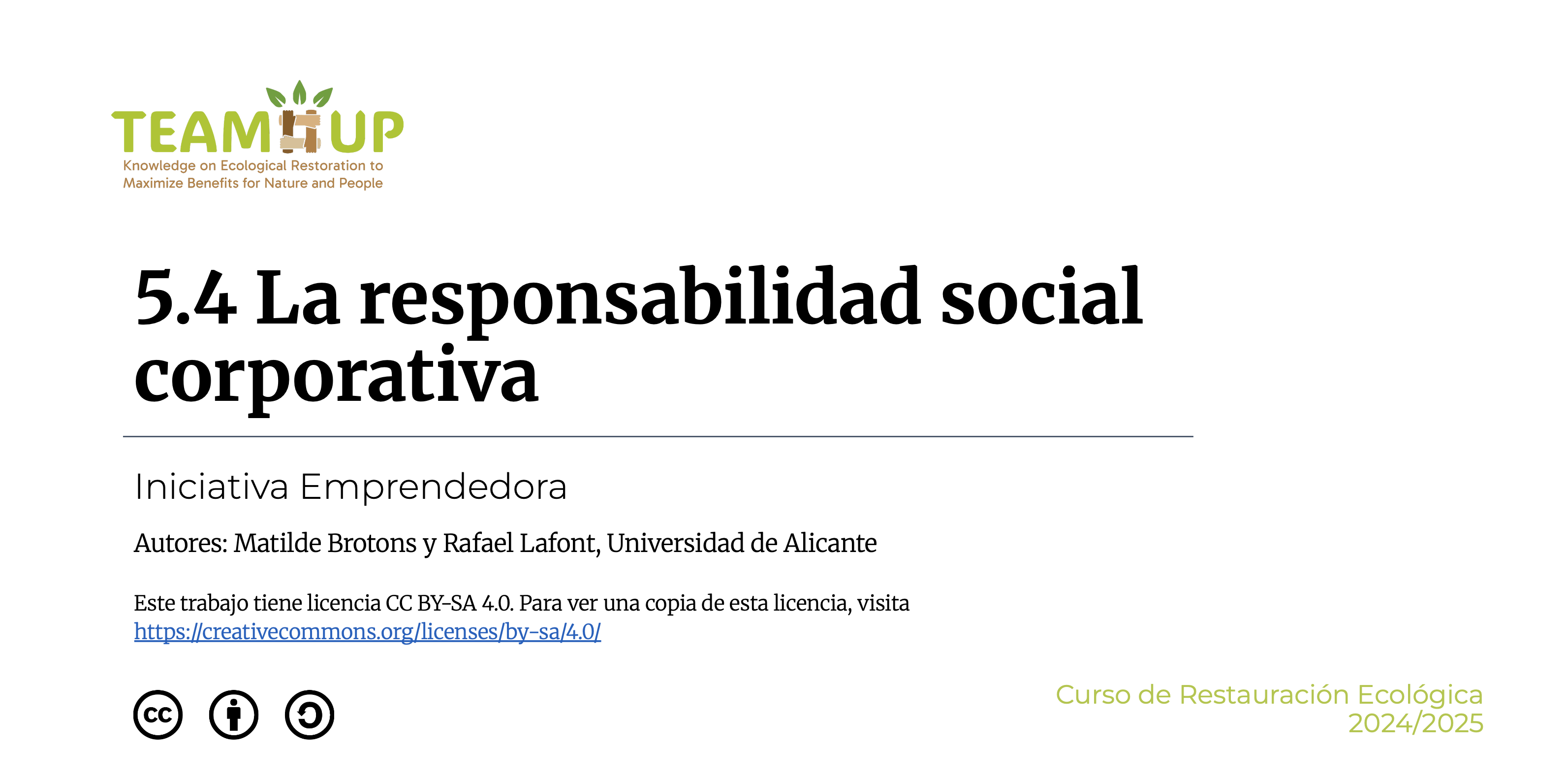 La responsabilidad social corporativa - Presentación