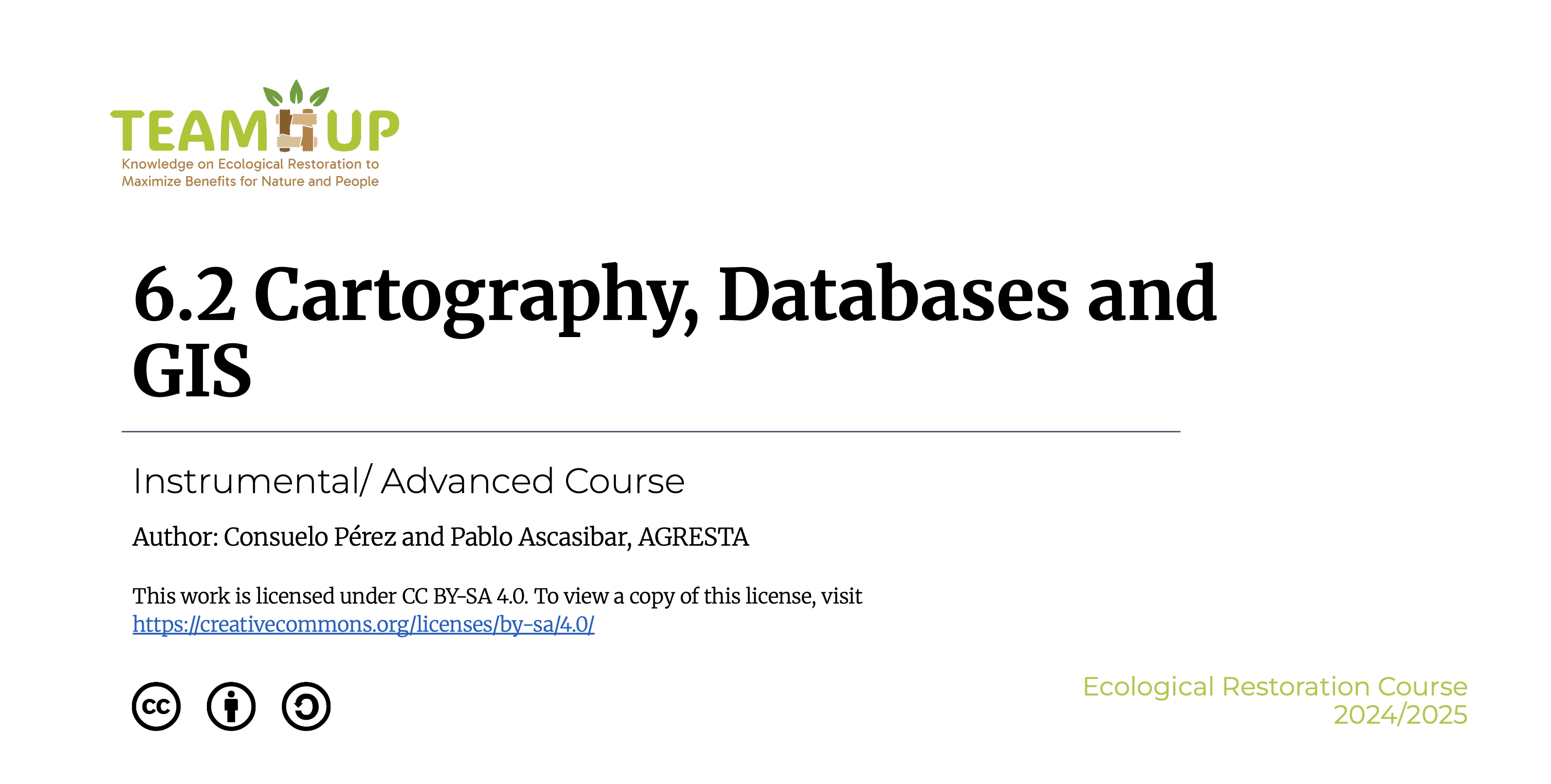 Cartography, Databases and GIS - Presentation