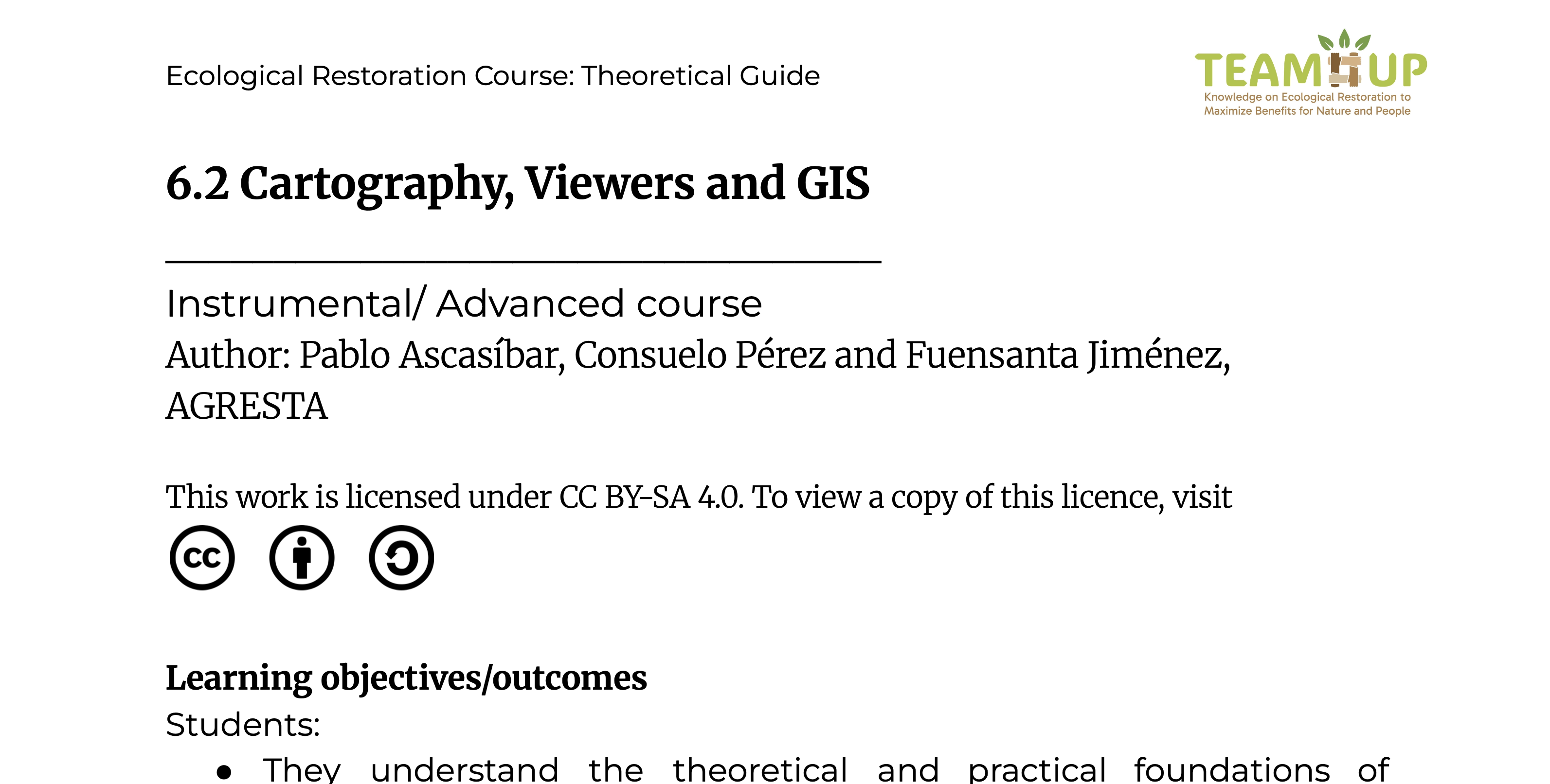 Cartography, Databases and GIS - Supporting Material