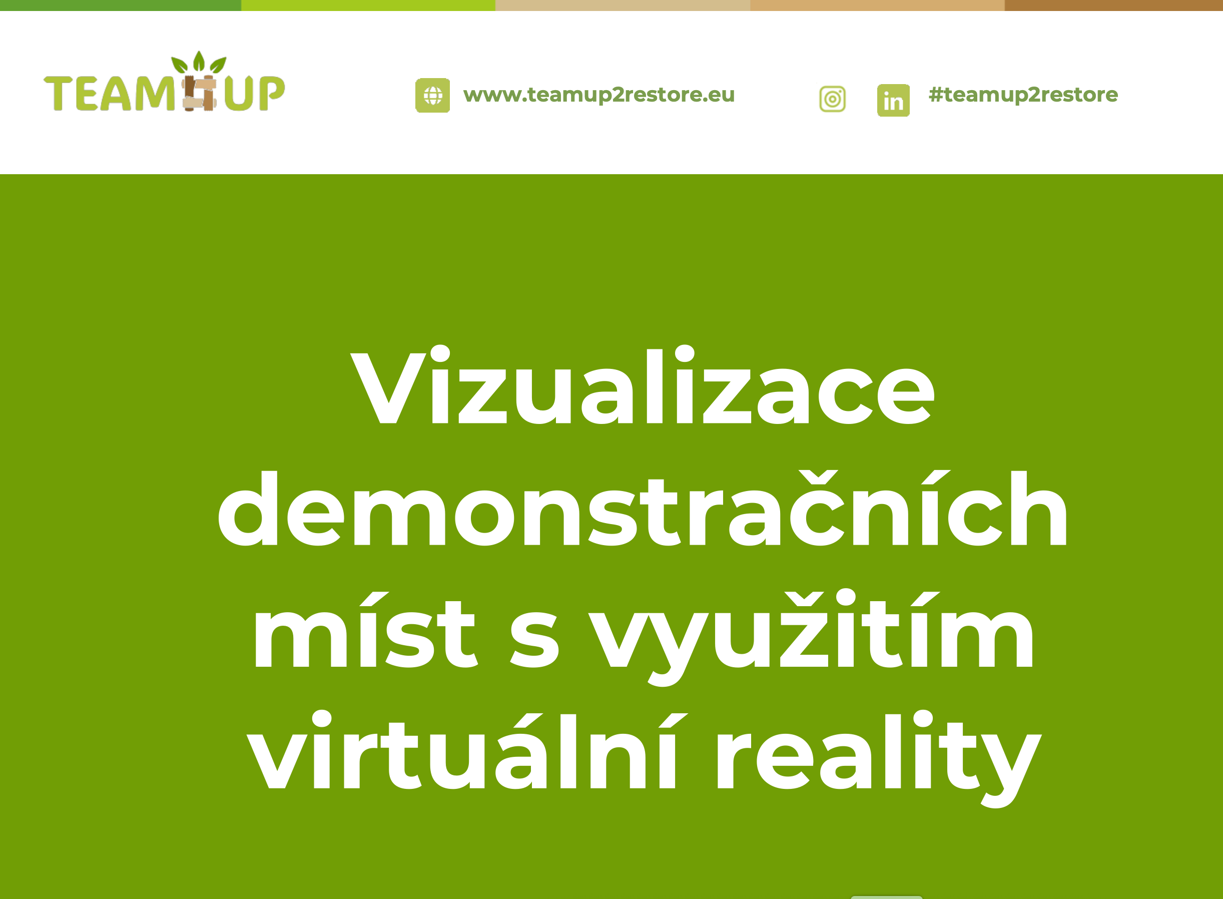 Vizualizace demostračních míst pomocí VR