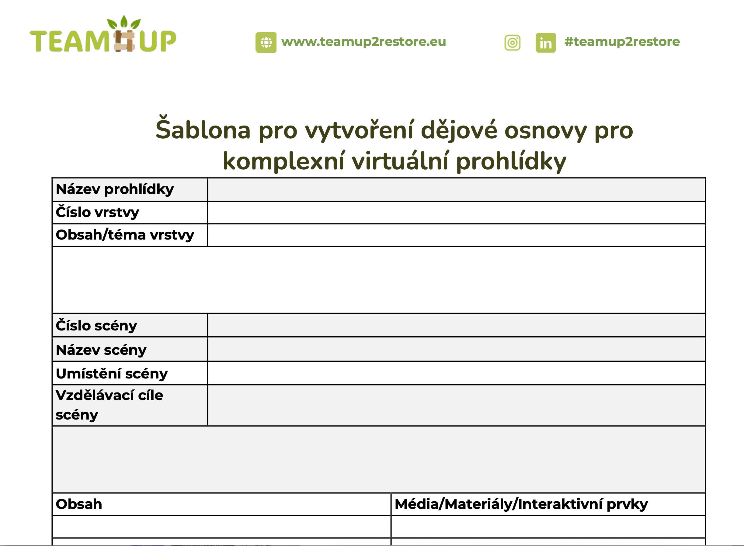 Šablona pro vytvoření dějové osnovy pro komplexní virtuální prohlídky_Editovatelná