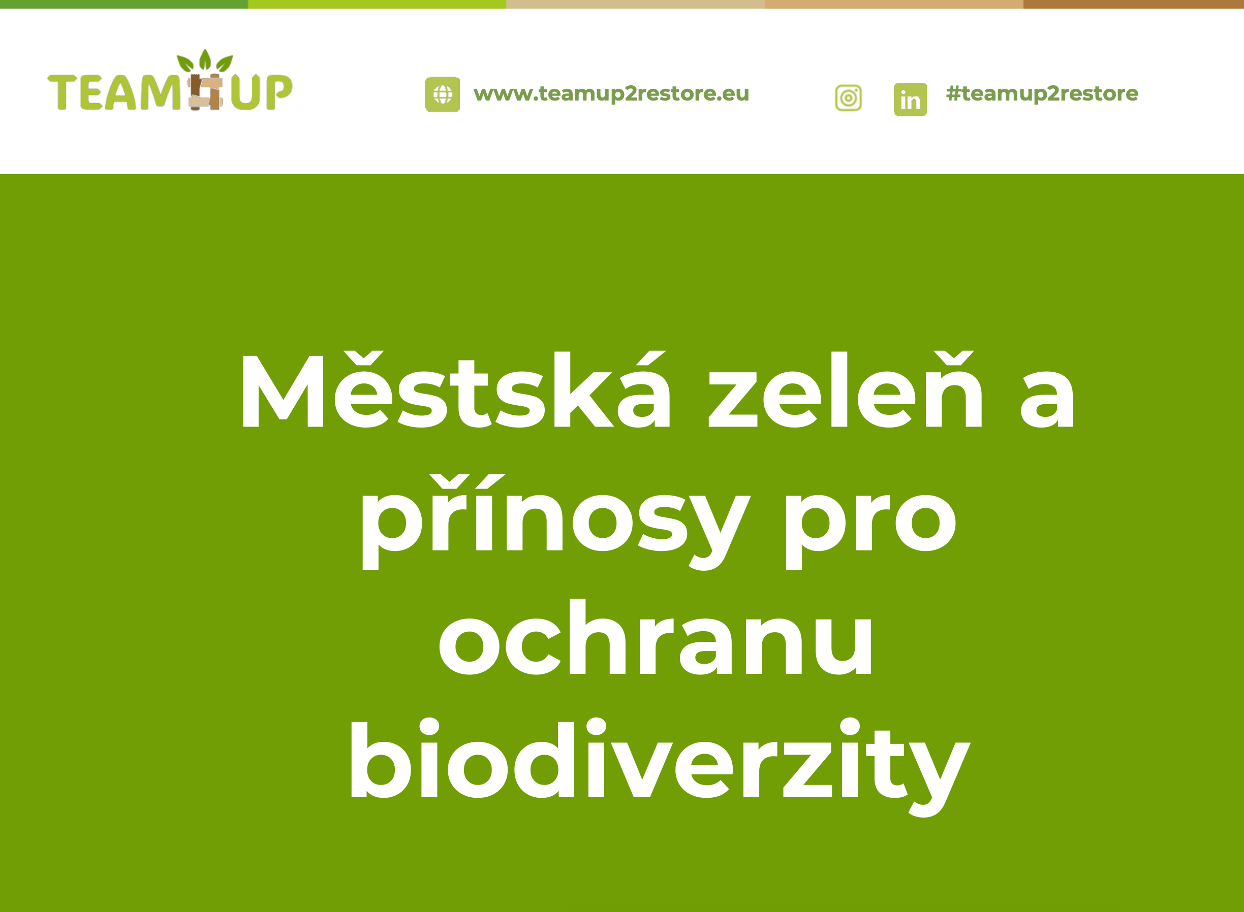 Městská zeleň a přínosy pro biodiverzitu