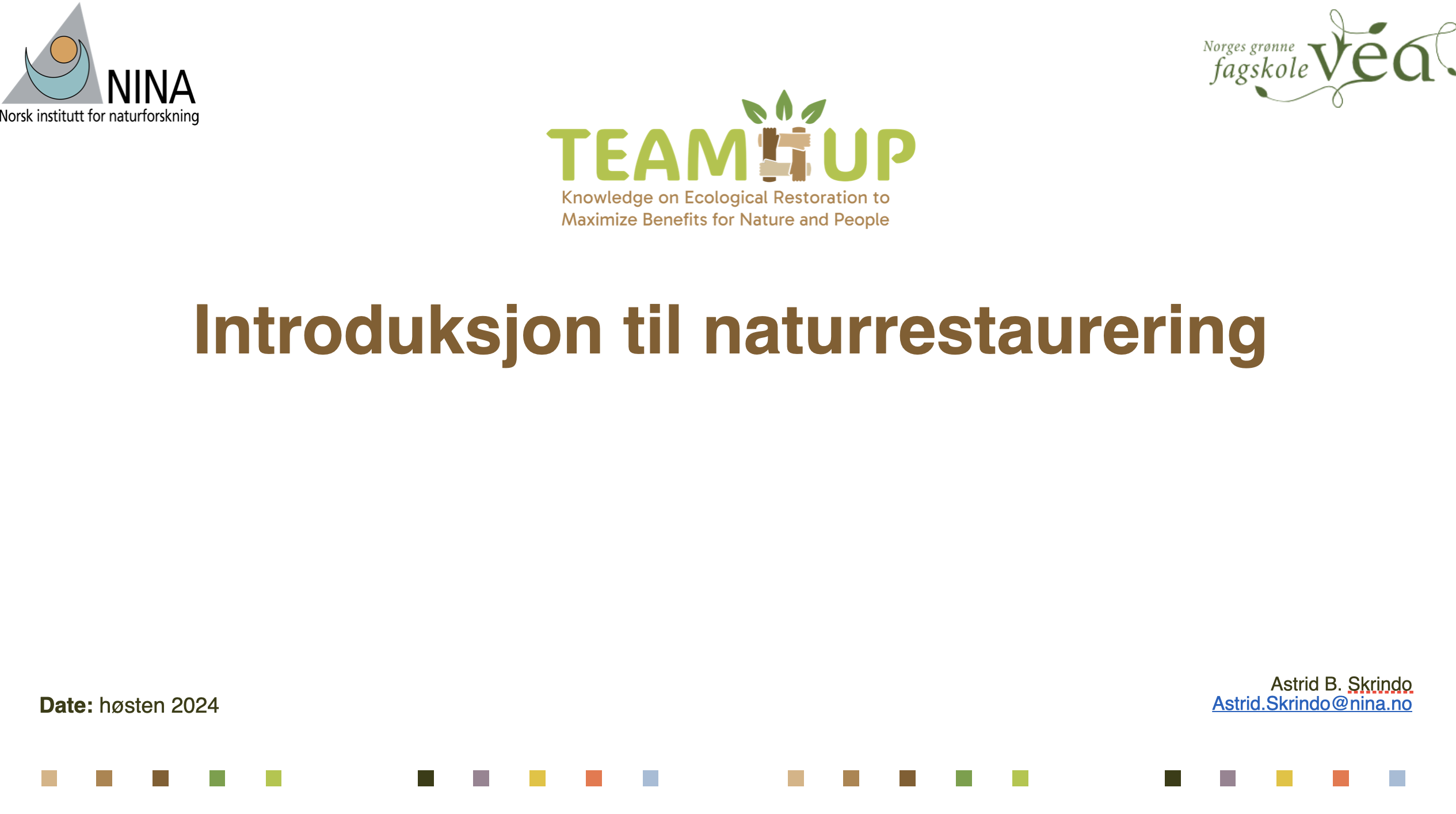 Introduksjon Naturrestaurering