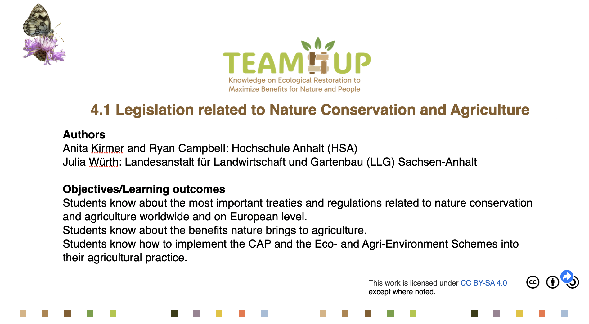 Legislation Related to Nature Protection and Agriculture