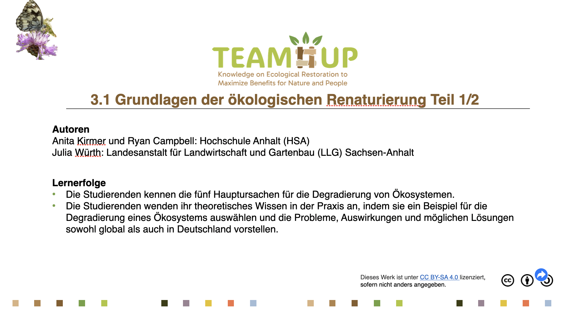 Grundlagen der ökologischen Wiederherstellung (Teil 1)