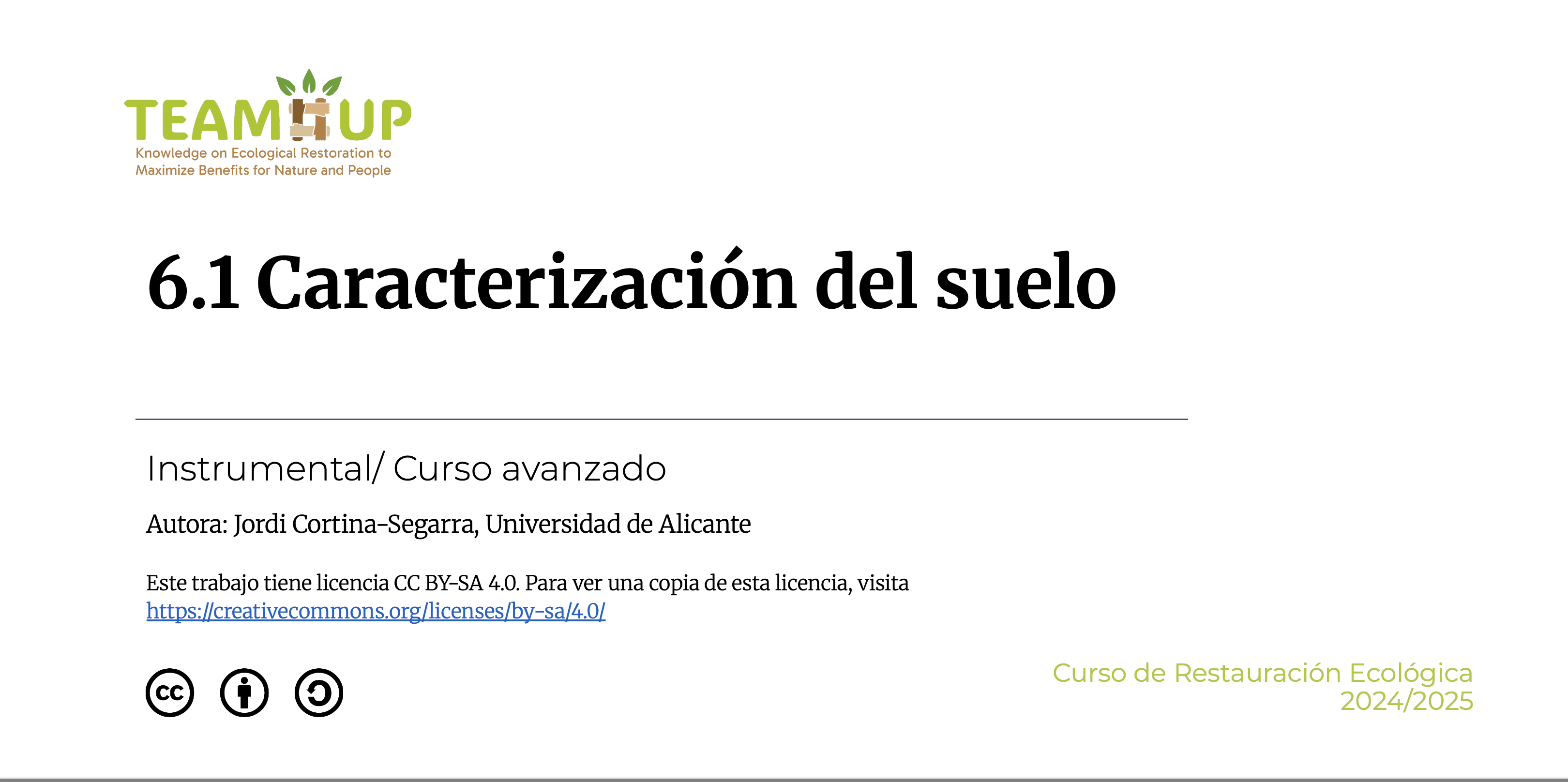 Caracterización del suelo